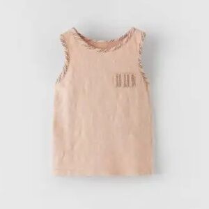 Zara kids 12-18 month light pink/tan Tank Top